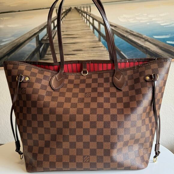 💎✨DISCONTINUED ✨💎 Authentic Louis Vuitton Neverfull MM Damier Ebene Tote… - Picture 7 of 9